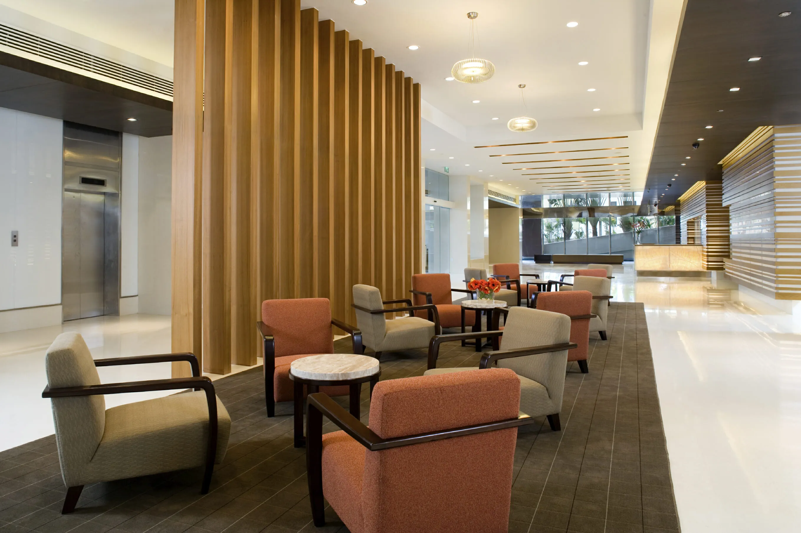 Residential building lobby
